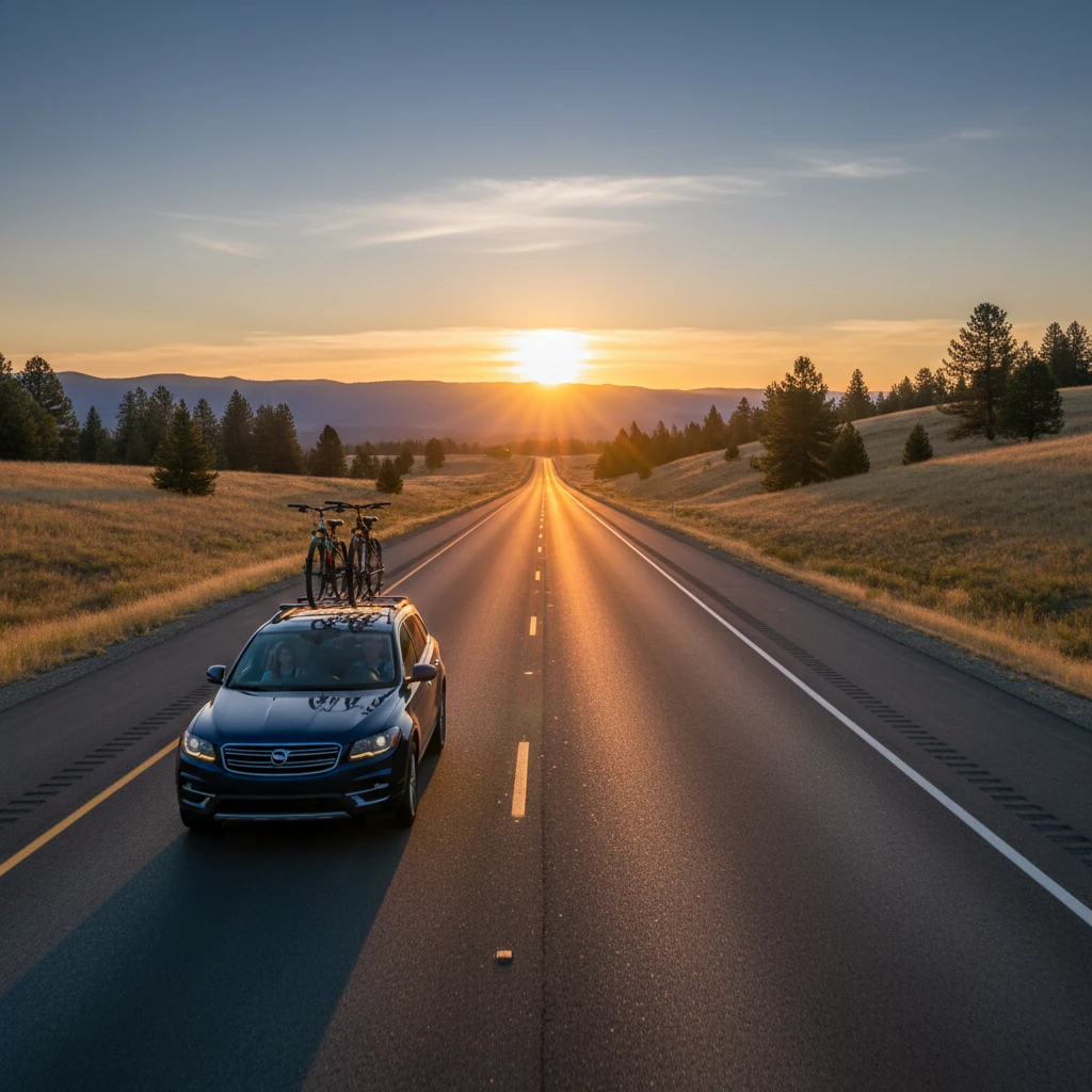 Départ tôt le matin pour éviter les bouchons de l'été